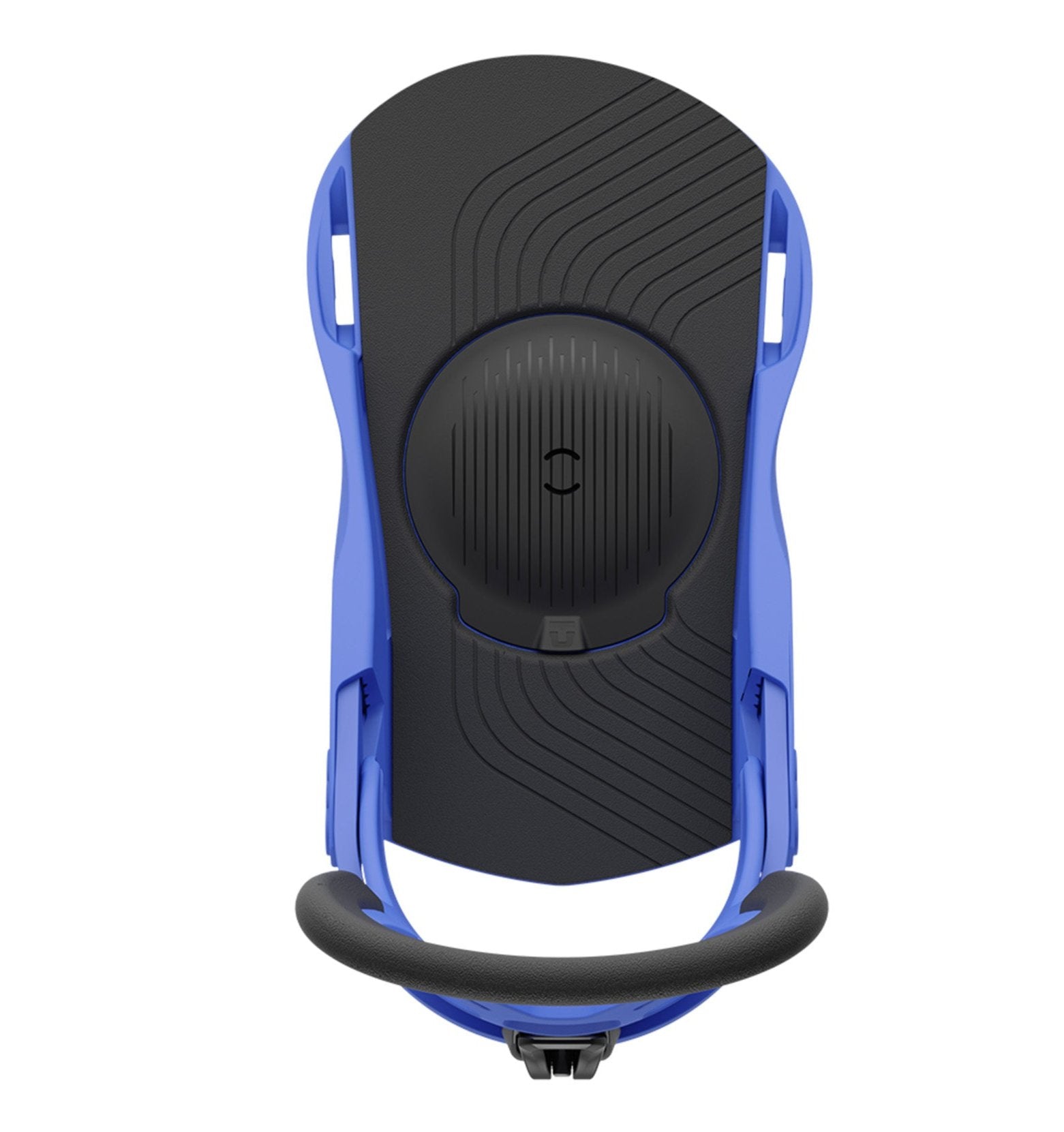 Union Junior's Cadet Snowboard Binding 2025 - A black snowboard binding with a white logo on the top strap and silver buckles.