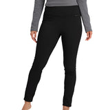 Obermeyer Women's UltraGear Bottom 2025 - Black leggings with a subtle white pattern on the left thigh.