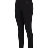 Obermeyer Women's UltraGear Bottom 2025 - Black leggings with a small white logo on the left hip.