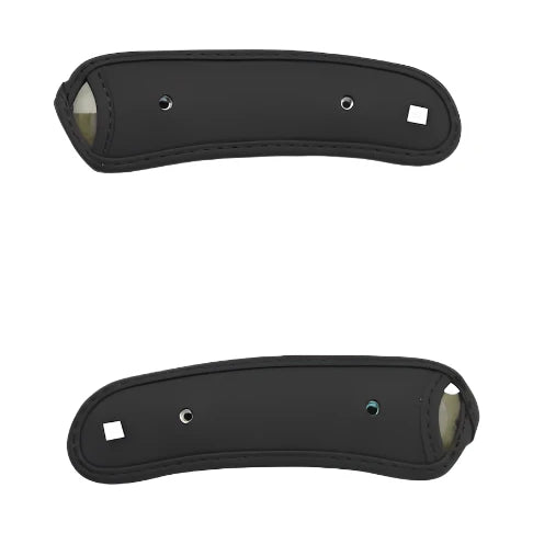 Burton Over The Toe Bindings Straps 2025 - Black straps with silver metal hardware and small white square logo on top left strap.