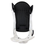 Burton Step On Binding - White binding with black accents, featuring a textured pattern on the baseplate and straps.