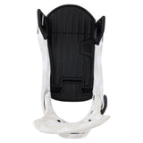 Burton Step On Binding - White binding with black accents, featuring a textured pattern on the baseplate and straps.