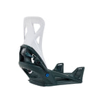 Burton Step On Binding 2025 - A black binding with a blue Burton logo on the side and a white Burton logo on the top.