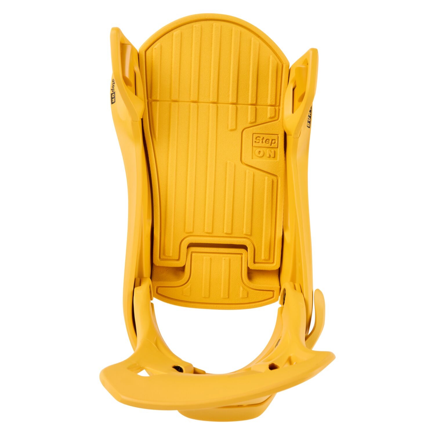 Burton - Step On Binding 2025 is a bright yellow binding with a textured surface and a small "Step On" logo on the top left side.