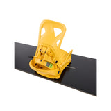 Burton - Step On binding with a black base plate and silver screws.