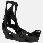 Burton Women's Step On Bindings 2025 - Black bindings with silver buckles and straps.