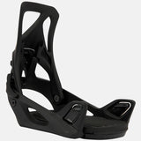 Burton Women's Step On Bindings 2025 - Black bindings with silver buckles and straps.