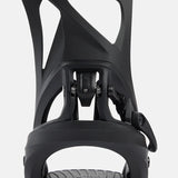 Burton Women's Step On Bindings 2025 - Black bindings with silver screws and a textured, rubber-like material on the baseplate.
