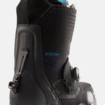 Burton Photon Step On Snowboard Boot 2025 - Black snowboard boots with blue accents and a textured pattern on the side.
