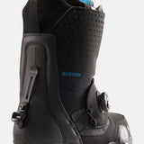 Burton Photon Step On Snowboard Boot 2025 - Black snowboard boots with blue accents and a textured pattern on the side.