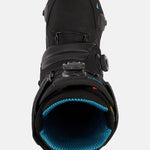 Burton Photon Step On Snowboard Boot 2025 - Black snowboard boot with a textured rubber toe cap and blue accents on the strap.