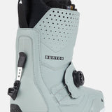 Burton Photon Step On Snowboard Boot 2025 - A light gray snowboard boot with a black strap and buckle on the side, featuring a textured pattern on the toe area.