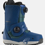 Burton Photon Step On Snowboard Boot 2025 - A blue snowboard boot with a black strap and buckle on the side, featuring a textured rubber sole.