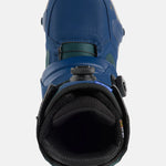 Burton Photon Step On Snowboard Boot 2025 - A blue snowboard boot with a black strap and buckle on top, viewed from above.
