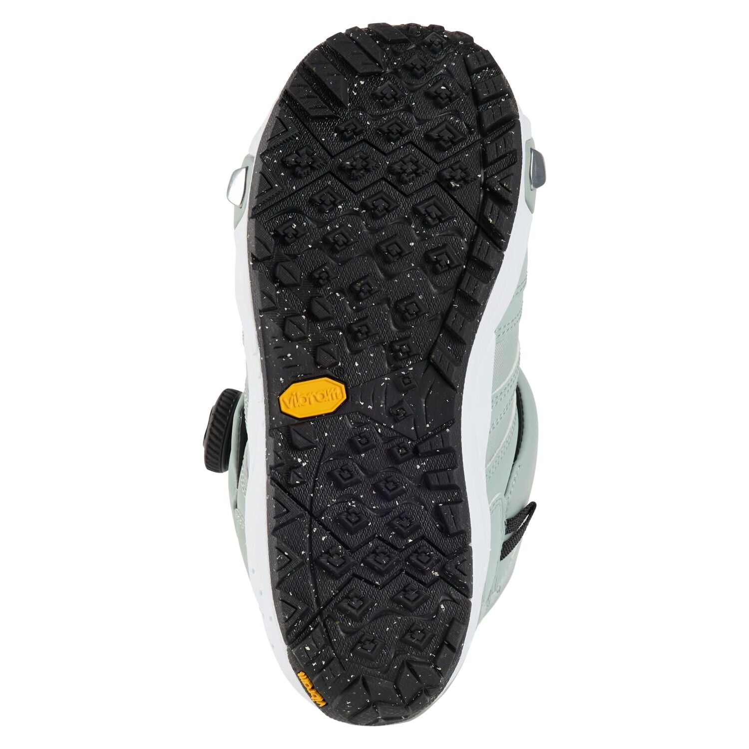 Burton Women's Felix Step On Snowboard Boot 2025 - A light blue snowboard boot with a black sole and yellow logo on the side.