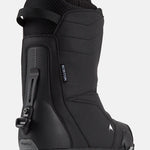 Burton Ruler Step On Boots 2025 - Black boots with white logo on side and strap buckle.