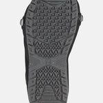 Burton Ruler Step On Boots 2025 - Black boots with a textured rubber sole and silver buckles on either side of the heel.