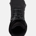 Burton Ruler Step On Boots 2025 - Black boots with white stitching and a black strap on top.