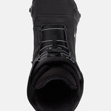 Burton Ruler Step On Boots 2025 - Black boots with white stitching and a black strap on top.