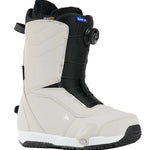 Burton Ruler Step On Boots 2025 - Black boots with white laces and a blue logo on top of the tongue.