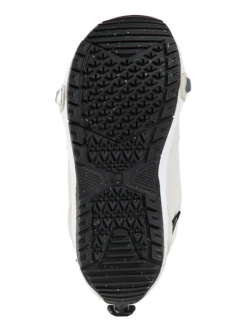 Burton Ruler Step On Boots 2025 - Black boots with a textured sole and silver hardware on the side.