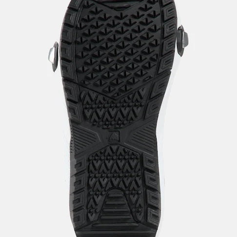 Burton Ruler Step On Boots 2025 - Black rubber sole with a textured tread pattern and ridges on the heel.