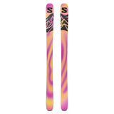 Salomon QST 100 Skis 2026 - A pair of skis with a black and white color scheme, featuring a distinctive logo on the top.