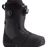 Burton Ion Boa Snowboard Boot 2025 - Black snowboard boot with a textured rubber toe cap and red accents on the tongue.