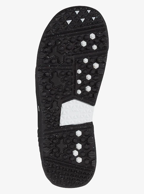 Burton Ion Boa Snowboard Boot 2025 - Black snowboard boot with white accents and a textured rubber outsole.