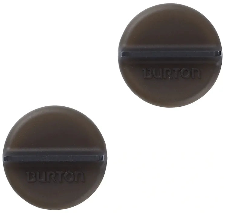 Burton Mini 2 Piece Scrapper Stomp Pad - A dark brown stomp pad with a horizontal black plastic strip across its center.
