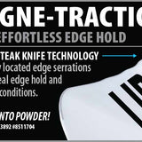 Lib Tech Legitimizer Snowboard 2026 - A snowboard with a black and white graphic design featuring a stylized mountain range on its top side.