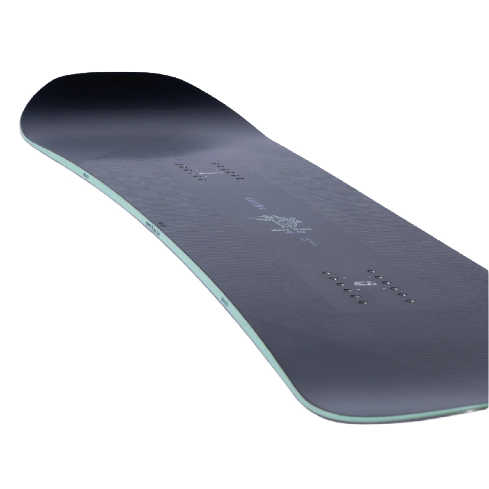 Arbor Women's Kuro Neko Snowboard 2026 - A black snowboard with a white logo and white writing on top of it.