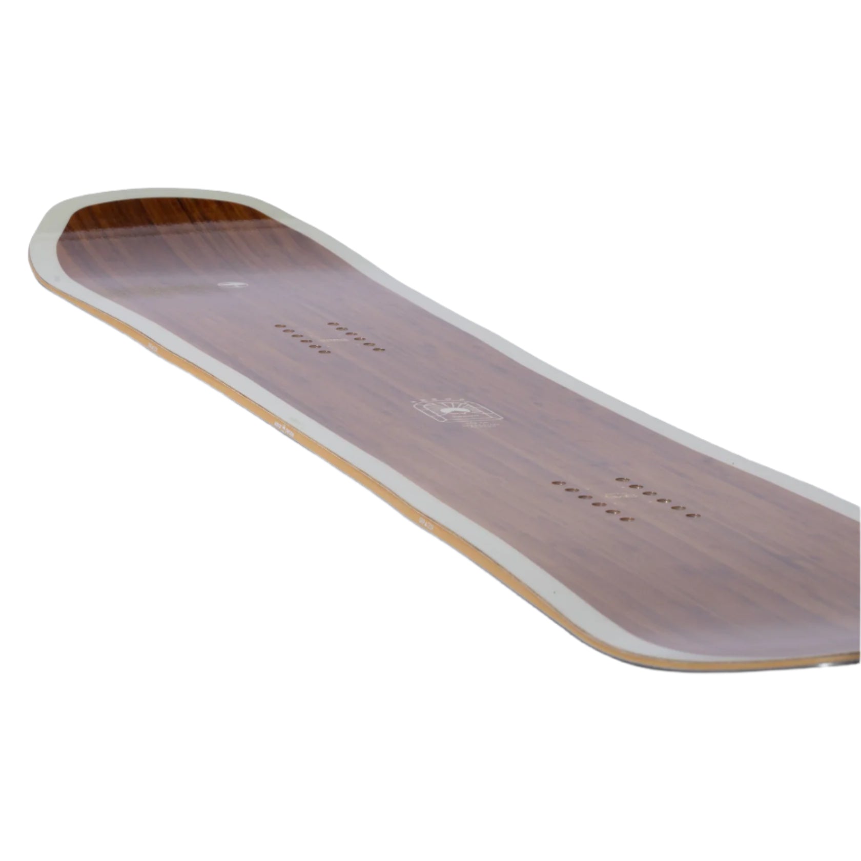 Arbor Women's Swoon Snowboard 2026 - A brown snowboard with a white border and a logo in the center.