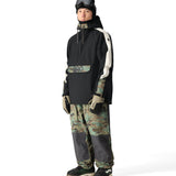 The 686 Waterproof Anorak Jacket 2025 is predominantly black with white stripes down both arms.