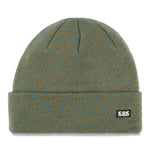 The 686 Men's Scrawl Beanie 2025 in tan and blue has a ribbed cuff and a folded-over brim.