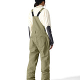 The 686 brand black snow bibs with an insulated design are shown from the front view.