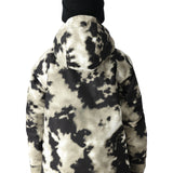 The 686 Boys' Hydra Insulated Jacket in black and white tie-dye pattern has an insulated hood.
