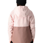 The 686 Girl's Athena Insulated Jacket 2025 is pictured from the back in light pink and darker pink colors.