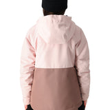 The 686 Girl's Athena Insulated Jacket 2025 is pictured from the back in light pink and darker pink colors.