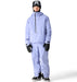 The 686 Men's GORE-TEX Core Shell Pant 2025 is light blue with a black zipper and two front zippered pockets.