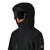 The 686 Women's GORE-TEX Willow Insulated Jacket 2025 is black with a full-length zipper and an insulated hood.