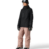 The 686 Women's GORE-TEX Willow Insulated Jacket 2025 is black with a high collar and zippered pockets on both sides.