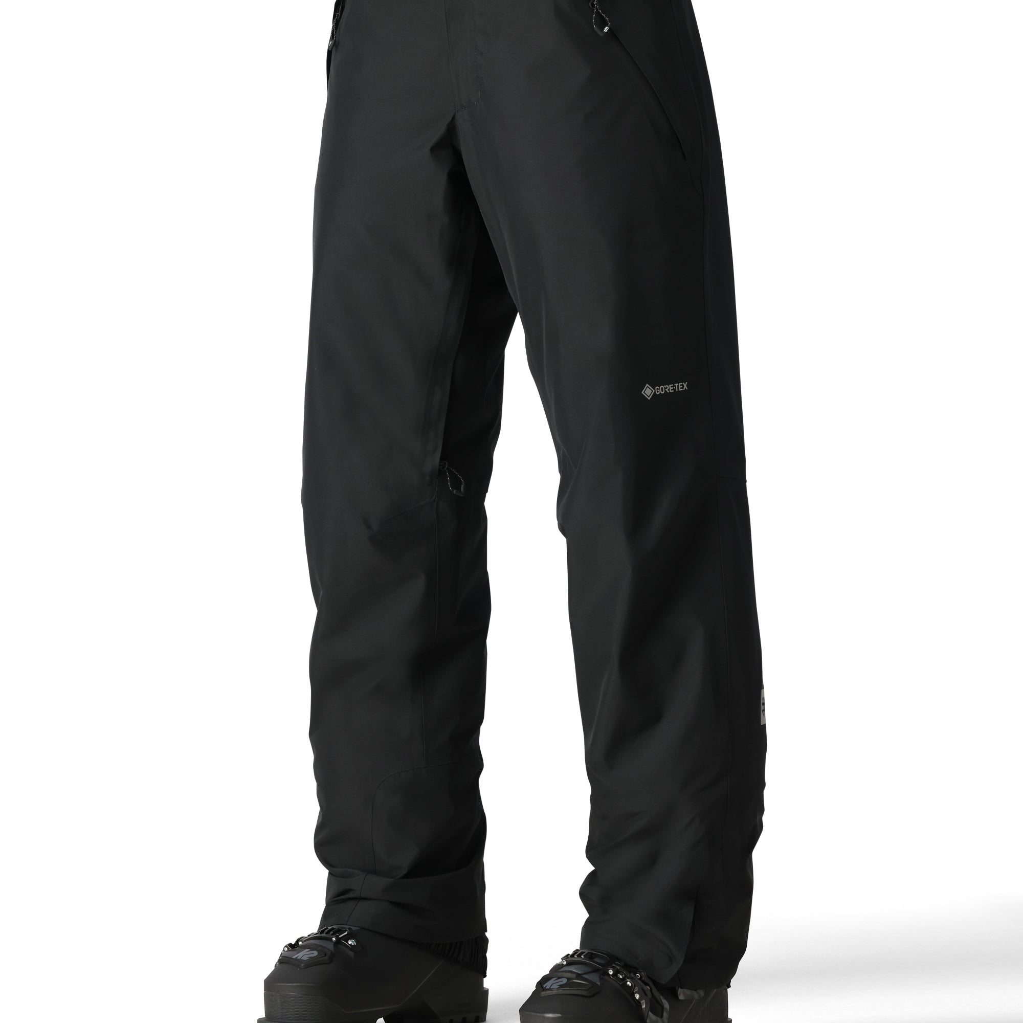The 686 Women's GORE-TEX Willow Insulated Pant 2025 is black with a high waist and zippered pockets on either side.