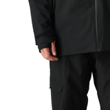The 686 Hydra Thermagraph Jacket 2025 is black with a peach-colored stripe across the chest.