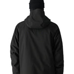The 686 Hydra Thermagraph jacket in this front view has a black color with red accents on the cuffs.
