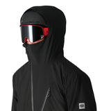 The 686 Hydra Thermagraph Jacket 2025 in this image features a black color with an insulated hood and zippered front.