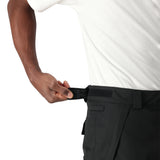 The 686 Men's Infinity Insulated Cargo Pant 2025 is showcased in this side view, highlighting its black color and cargo pockets.