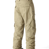 The 686 Men's Infinity Insulated Cargo Pant 2025 is shown in a khaki color with multiple cargo pockets on each leg.