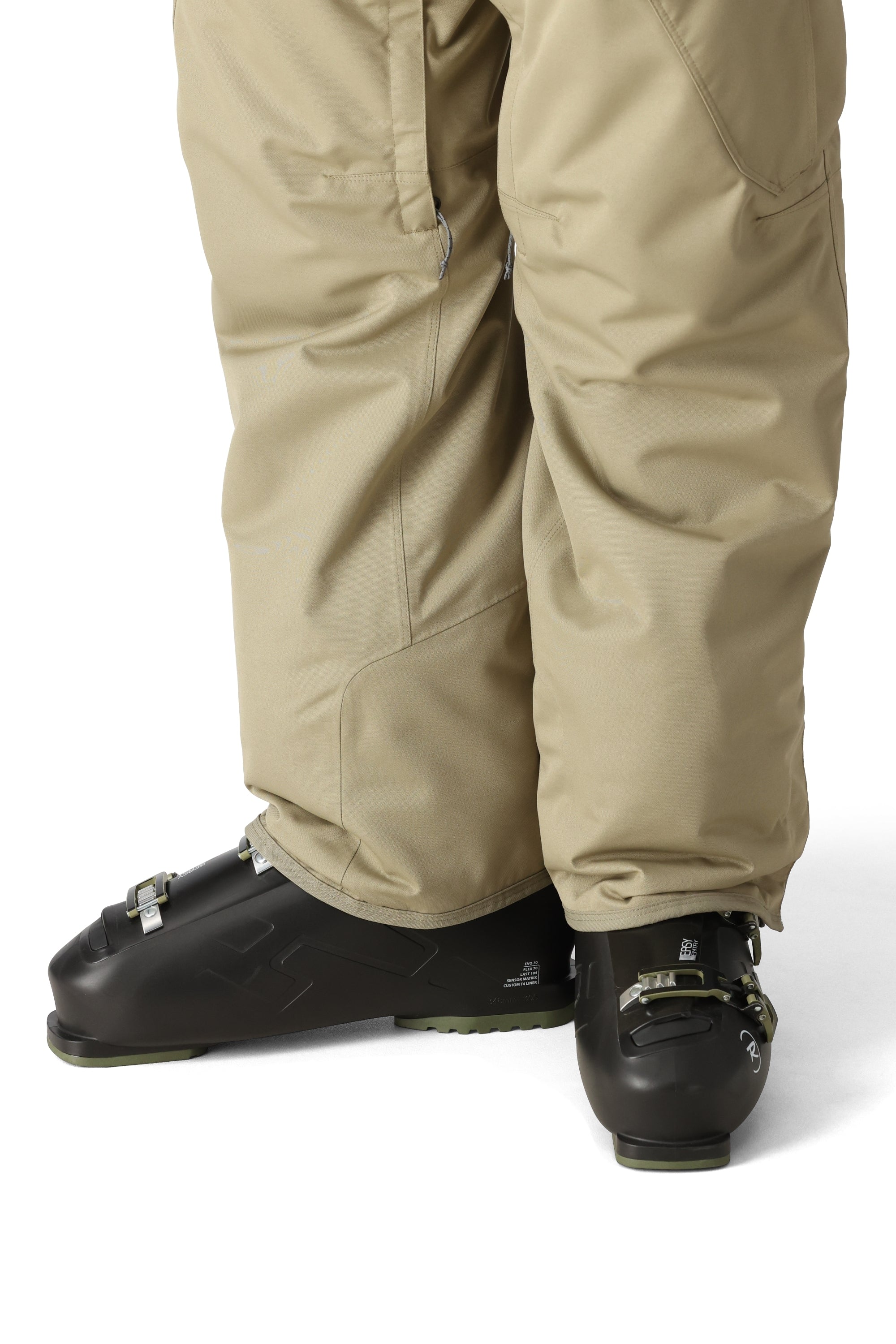 The 686 Men's Infinity Insulated Cargo Pant appears to be khaki with two zippered cargo pockets on each thigh.