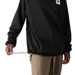 The 686 men's bonded fleece crew top has a solid black color and a round neckline.